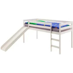 Idimex Hochbett MIT Rutsche Benny 90X200 Cm , Weiß , Holz , Kiefer , Mode , 97x113x207 cm , FSC Mix , Kinder- & Jugendzimmer, Kindermöbel, Kinderbetten, Hochbetten