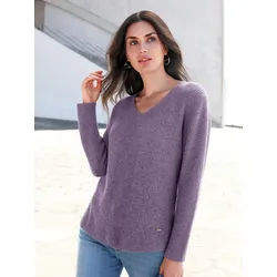 Le pull col V manches longues Emilia Lay violet