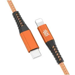 JAMEGA USB-C zu Iphone Kabel 480M 60W - verschiedene Farben - 0,5m - 3m USB-Kabel, USB Typ C, 8-Pin Stecker - kompatibel mit Iphone (50 cm) orange