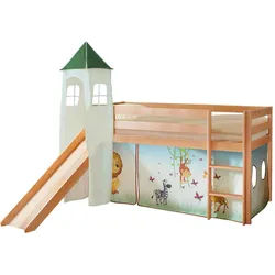 Mid.you Spielbett , Multicolor, Kieferfarben , Holz , Kiefer , massiv , seitenverkehrt montierbar , 90x200 cm , in verschiedenen Farben erhältlich, Stoffauswahl, nur für Rollroste geeignet , Babymöbel & Kindermöbel, Kinderzimmer & Jugendzimmer, Kinderbetten, Spielbetten