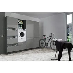 Welnova Hauswirtschaftsraum , Anthrazit , Holzwerkstoff , 3 Schublade(n) Schubladen , 233.2x207x65 cm , Made in Germany , Waschküche, Hauswirtschaftsraum