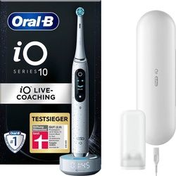 Oral-B Elektrische Zahnbürste iO 10, Aufsteckbürsten: 1 St., Magnet-Technologie, iOsense, 7 Putzmodi, Farbdisplay & Lade-Reiseetui weiß