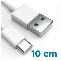 Justcom Motorola Moto G9 Play 2020 USB-Kabel, USB-C, USB-A (10 cm), Schnellladekabel, Datenkabel, Handy, Tablet weiß