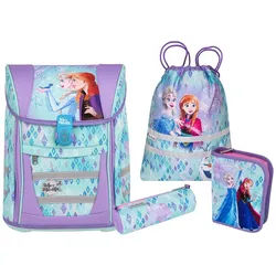 McNeill Freizeitrucksack McNeill Schulranzen-Set TENERIS 4-teilig Disney Frozen (1-tlg) lila
