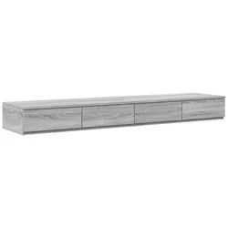 vidaXL Nachttisch 160 x 36,5 x 16,5 cm Nachttische Grauer Sonoma Spanplatte 160x365x165 grau