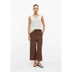 s.Oliver Culotte Hose Hose mit elastischem Bund und Eingrifftaschen braun 32
