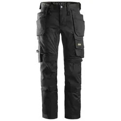 Stretch-Arbeitshose "6241 0404" - Schwarz - mit Holster - Gr.50