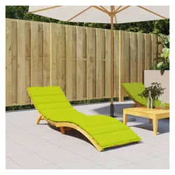 vidaXL Gartenliege, Sonnenliegen-Auflage Hellgrün 200x70x3 cm Oxford-Gewebe