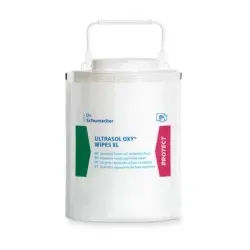 Dr. Schumacher ULTRASOL OXY WIPES XL Desinfektionstücher, Zur sporiziden Desinfektion von Medizinprodukten und größeren Flächen, 1 Standbodenbeutel = 120 Tücher, Maße: 17,5 x 36 cm