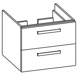 Artiqua 416 Waschtischunterschrank für S50 5408, Anthrazit Hochglanz, 416-WU2L-VT07-7015-51 416-WU2L-VT07-7015-51