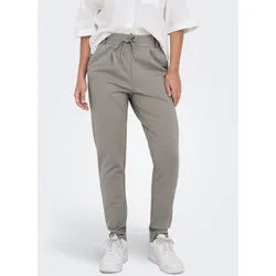 Jogger Pants ONLY "ONLPOPTRASH LIFE EASY COL PANT PNT NOOS", Damen, Gr. S (36), Länge 30, grün (rock ridge), Milano Rib, Obermaterial: 63% Viskose, 32% Nylon, 5% Elasthan, unifarben, regular fit lang, Hosen, Viskosemischung, regular fit