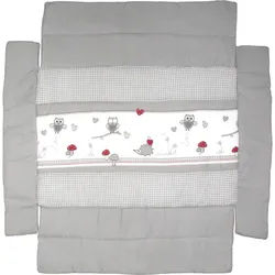 Roba Laufgittereinlage , Adam & Eule , Grau , Textil , Tiere , Quadratisch , 96x18x96 cm , Babymöbel, Laufstall Baby