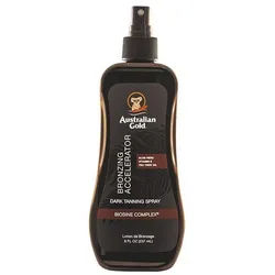 Australian Gold Selbstbräunungslotion Gel with Bronzer Dark Tanning Accelerator Spray 237ml, Mit natürliche Bronzer für ein schnelles Bräunungsergebnis