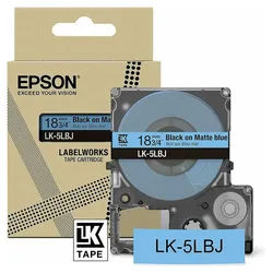 Epson Druckerband Schriftband LK LK-5LBJ C53S672081, 18 mm schwarz auf blau