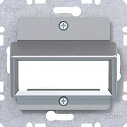 Hager WAF2163TA Zentralplatte für Reichle&De-Massari Einzelmodule, A.x/C.x/S.x/B.x/Q.x/K.x, titan matt