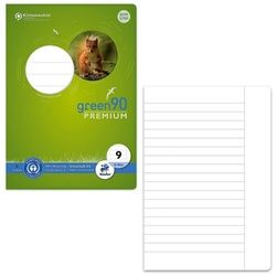 Staufen Schulheft STAUFEN Green Schulheft Lin9 A5 16 Blatt 90g/qm 10mm liniert mit Rand