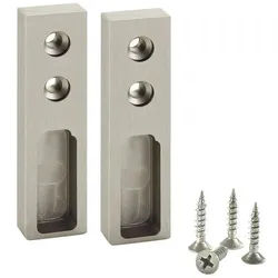 SO-TECH® Kleiderstange Zubehör für Schrankrohr NANO, 2x Seitenlager 75x20x10 mm, Edelstahloptik silberfarben