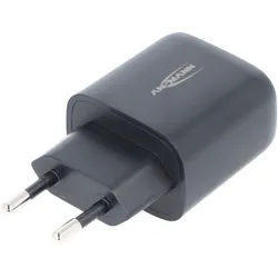 Ansmann USB-Ladegerät HC218PD, USB-A und USB-C Ladeport, 20W, schwarz