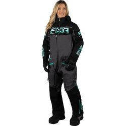 FXR Maverick Lite Damen 1-Teiler Snowmobil Kombi, schwarz-grau, Größe 4