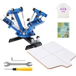VEVOR Siebdruck T-Shirt Siebdruckmaschine 1 Farben 1 Station T-Shirtpresse Hitzepresse Transferpresse Diy Ausrüstung Drucker Textildruck