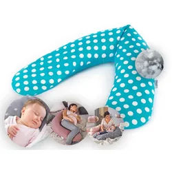 Theraline Stillkissen Das Original 190 cm mit Polyester Hohlfaser blau