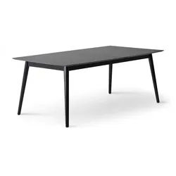 Hammel Furniture Esstisch Meza by Hammel (1-St), rechteckige Tischplatte MDF, Massivholzgestell, mit 2 Einlegeplatten schwarz