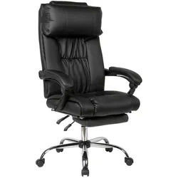 Mid.you Chefsessel , Schwarz , Textil , Drehkreuz , 67x119x62 cm , Wippfunktion, Wippmechanik mit Härtegradeinstellung , Büromöbel, Bürostühle, Chefsessel