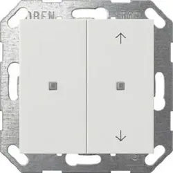 Gira KNX Taster Wippe 2-fach unbedruckt PfeileSystem 55 Reinweiß 517503
