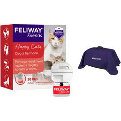 CEVA Feliway Friends Diffusor + 48 ml Flasche mit C.A.P.-Pheromon + blanket GRATIS!
