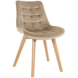 CLP Stuhl Samt braun , Braun , Holz , 54x84x63 cm , Esszimmer, Stühle