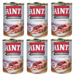 Rinti Kennerfleisch Schinken Nassfutter für Hunde - Schinken 6x400g