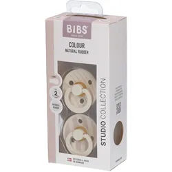 Bibs Studio Colour Schnuller Gr. 2, 6-18 Monate, Ivory/Vanilla