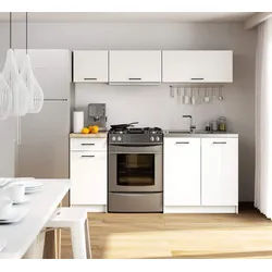 Raumhirsch Furniture Küchenzeile Elegantes Küchenmöbel Set - Perfekt für kleine Küchen - Küchenzeile, Stauraum für kleine Küchen, moderne Farben, einfache Geräteintegration weiß