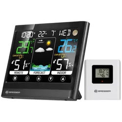 BRESSER BRESSER MeteoTemp BF Wetterstation mit Touch-Display Wetterstation schwarz
