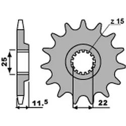 PBR Standard-Stahlkettenrad 1252 - 520