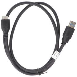 Datenkabel kompatibel zu Micro-USB 3.0, 1 Meter, Farbe schwarz