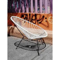 Stuhl Acapulco Chair Acapulco Design weiß, 92x70x95 cm