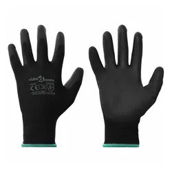 vidaXL Arbeitshandschuhe Arbeitshandschuhe 24 pcs Schwarz 11 / XXL Polyester schwarz
