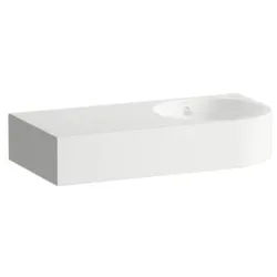 Laufen FORM Waschtisch H515FM33991041 800x400x150 mm, Ablage links, Armaturenbank, 1 Hahnloch, mit Überlauf, weiß