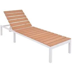 vidaXL Gartenliege Sonnenliege Aluminium und WPC Braun, 1 St.