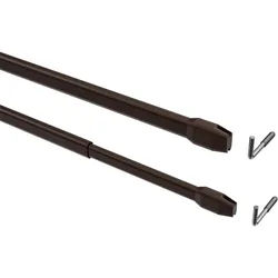 SCHEIBENSTANGEN / VITRAGESTANGEN Geno 40-60 cm, oval, Braun, Packung 2 Stück