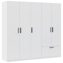 Drehtürenschrank Milos 5T1S Weiß