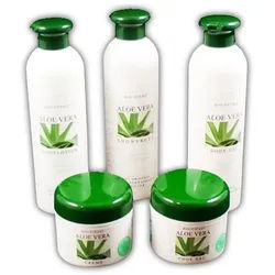 Stolz GmbH Bodylotion ALOE VERA PFLEGESET 5-tlg 1000ml Bodygel Showergel Cool Gel 72, Body Lotion Creme