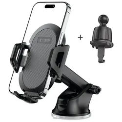 TECH PROTECT Handy-Halterung V5, (bis 6,9 Zoll, Set-Info: Einzelartikel, Teleskoparm mit 360° Rotation für flexible Nutzung) schwarz
