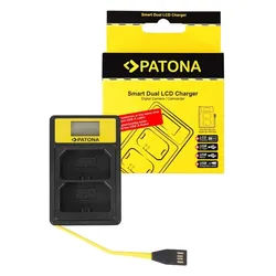 PATONA Smart Dual LCD USB Ladegerät f. Sony NP-FZ100 NPFZ100 A7 III A7M3 Alpha 7 III A7 R III A7RM3 Alpha 7 R III A9 Alpha 9
