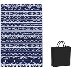 Outsunny Outdoor-Teppich robuster Wetterfest Outdoorteppich , Blau , Kunststoff , 274x182 cm , Teppiche & Böden, Teppiche, Outdoorteppiche