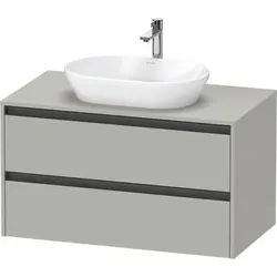 Duravit Ketho.2 Konsolenwaschtischunterbau wandhängend Betongrau Matt 1000x550x568 mm - K24896007070 K24896007070000