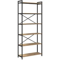 vidaXL Bücherregal 80 x 30 x 189,5 cm Bücherregal Eiche handwerklich 80x30x188 cm Spanpla