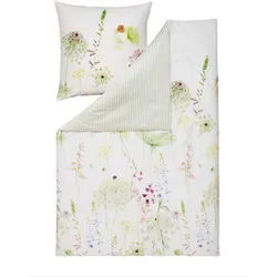 Estella Wendebettwäsche , Grün , Textil , Floral , 200x220 cm , Oeko-Tex® Standard 100 , pflegeleicht, atmungsaktiv, hautfreundlich, weiche und anschmiegsame Oberfläche , Heimtextilien, Bettwäsche & Leintücher, Bettwäsche, Wendebettwäsche