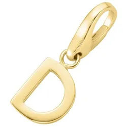 GIORGIO MARTELLO MILANO Charm Buchstabe Buchstabe D, Silber 925 goldfarben